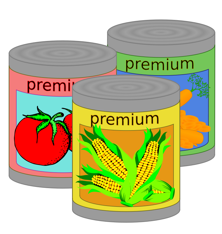Canned Goods Free Vector / 4Vector