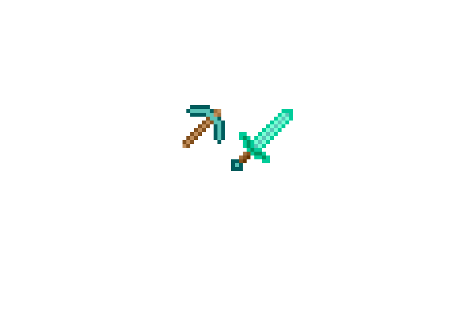 Minecraft sword and pickaxe - Make Pixel Art.