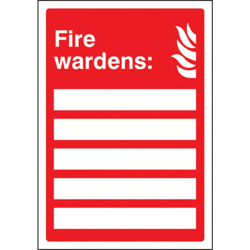 Fire Wardens Signs with A4 printable inserts | SafetyBuyer.com