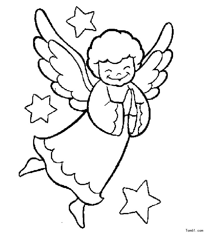 How to draw a beautiful angel 2 - Stick figure-Children's paintings