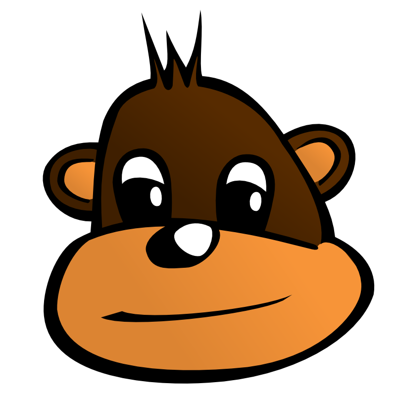 Clipart - Monkey head
