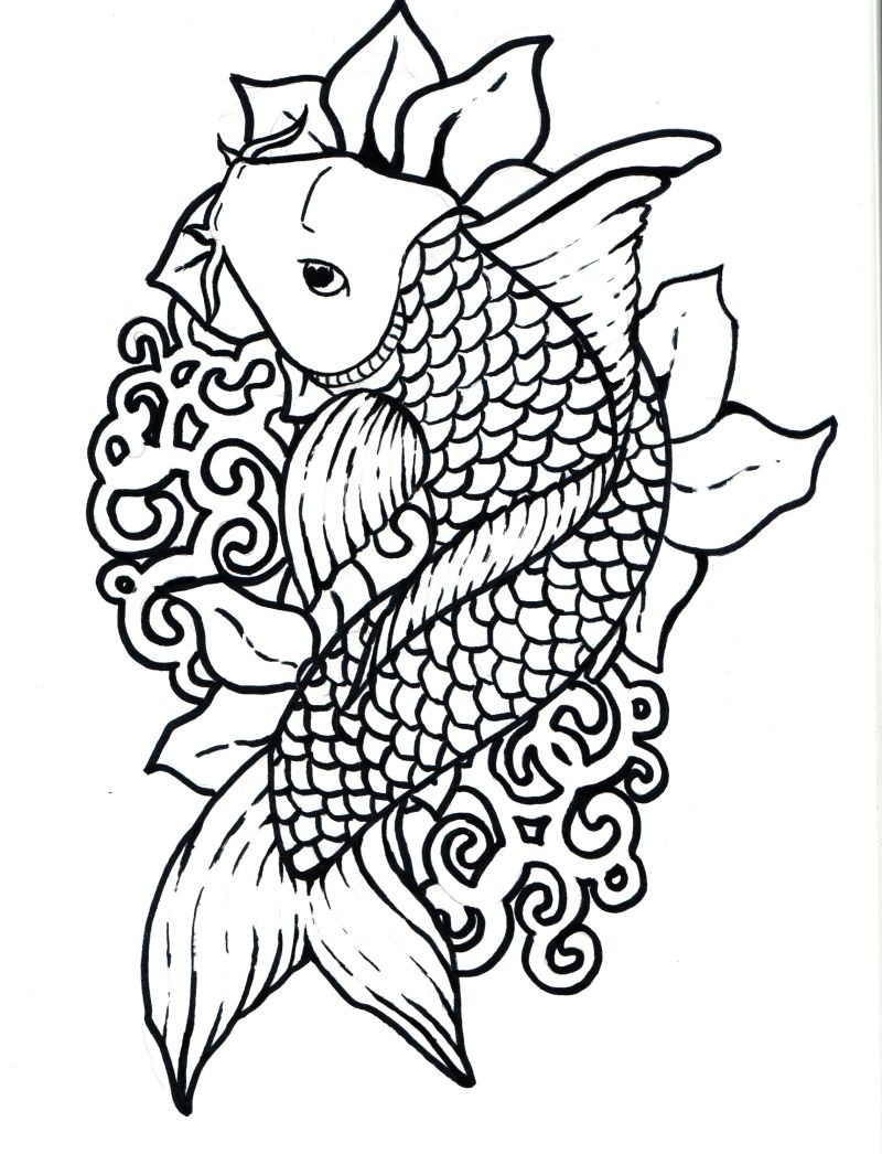 koi-fish-coloring-page-59j3o743 - HD Printable Coloring Pages