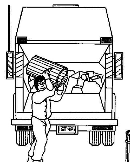 garbage truck coloring pages print | thingkid.