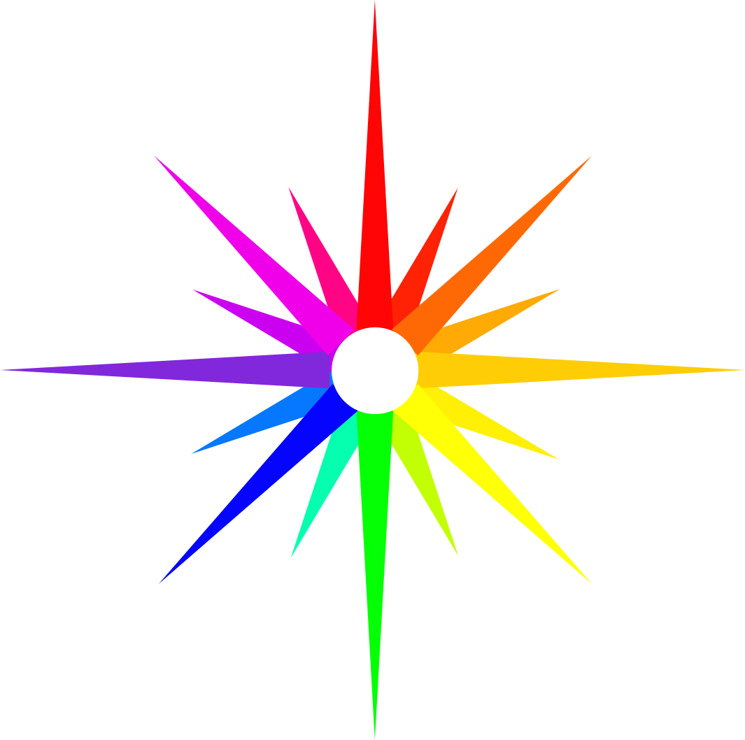 Graphic Art: Rainbow Compass | Experimental Craft