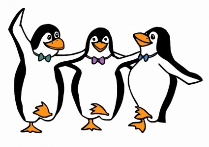 Dancing Penguins-vector Clip Art-free Vector Free Download