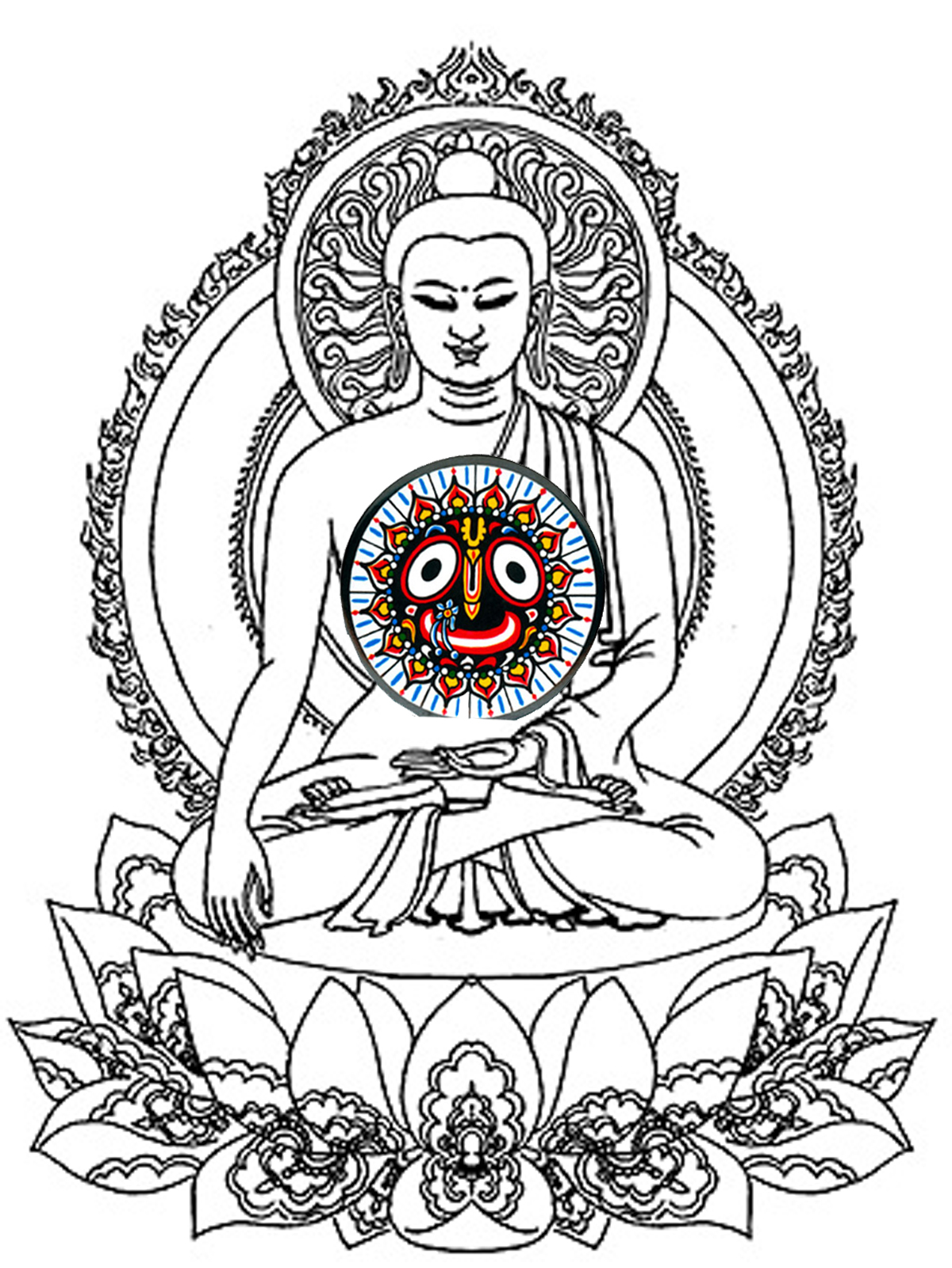 Simple Buddha Drawing - Cliparts.co