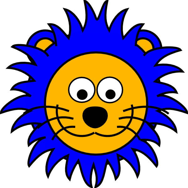 Cartoon Lion Face clip art - vector clip art online, royalty free ...