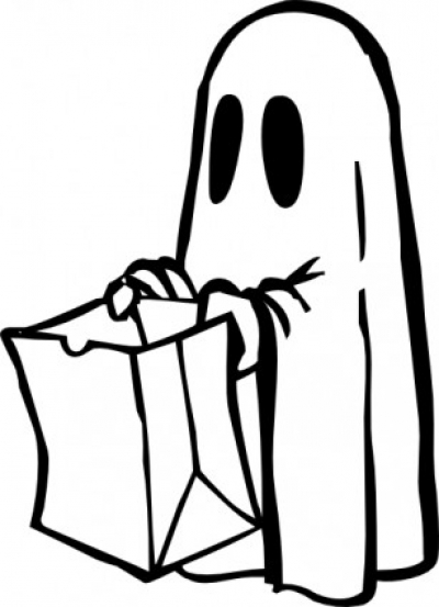 Halloween Clip Art Black And White Ghost