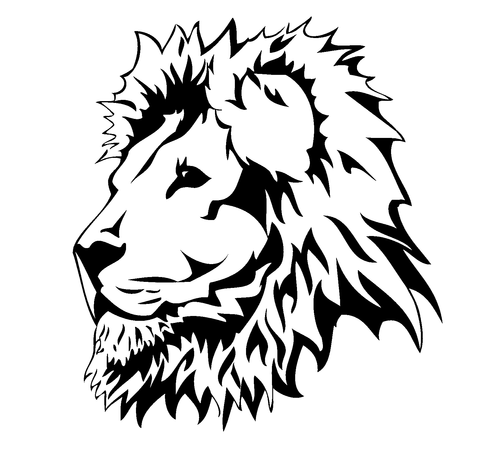 Drawings Of Lions Heads - ClipArt Best