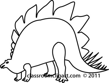 Dinosaurs : stegosuarus-dinosaur-outline-11 : Classroom Clipart