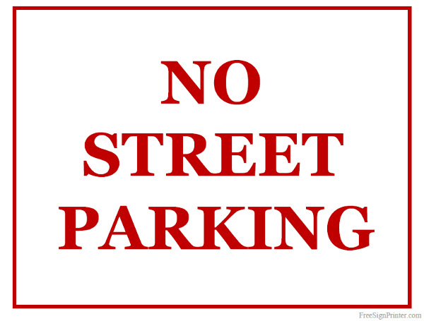Printable No Street Parking Sign - ClipArt Best - ClipArt Best
