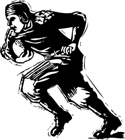 Drawing Of A Football Player - ClipArt Best