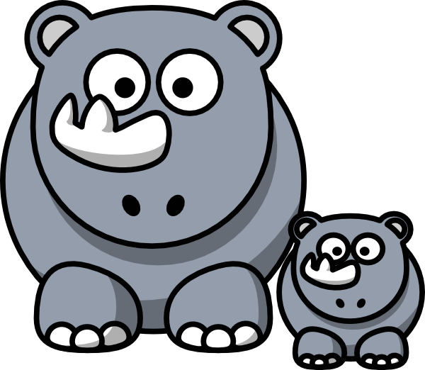 Rhino Baby Clip Art SVG Downloads - Art - Download vector clip art ...