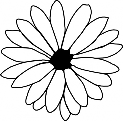 Pix For > Hibiscus Flower Outline Clipart