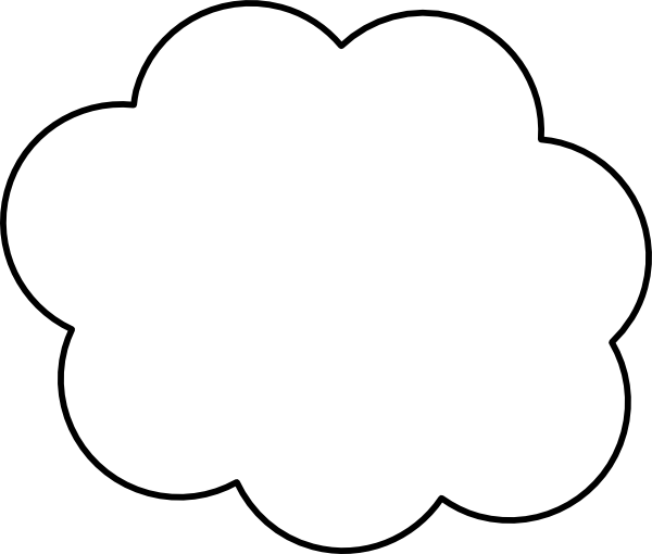 Cloud Outline clip art - vector clip art online, royalty free ...