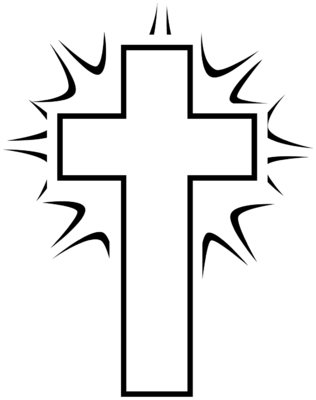 Black and White Shining Cross | Cross Clip Art - Christart.com