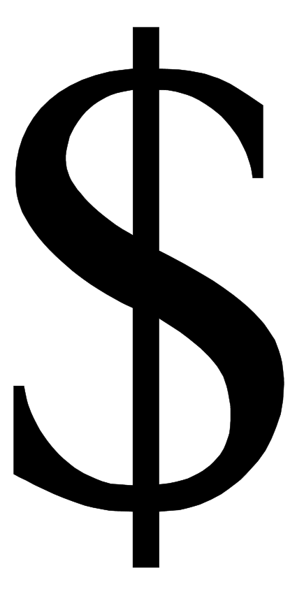 Black And White Money Sign - ClipArt Best