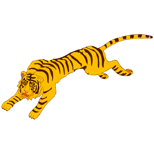 tiger jumping clipart - photo #16