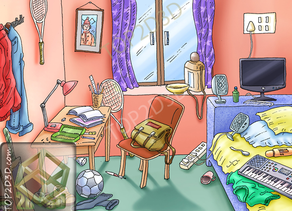 Cartoon Messy Room Clipart - Free Clip Art Images