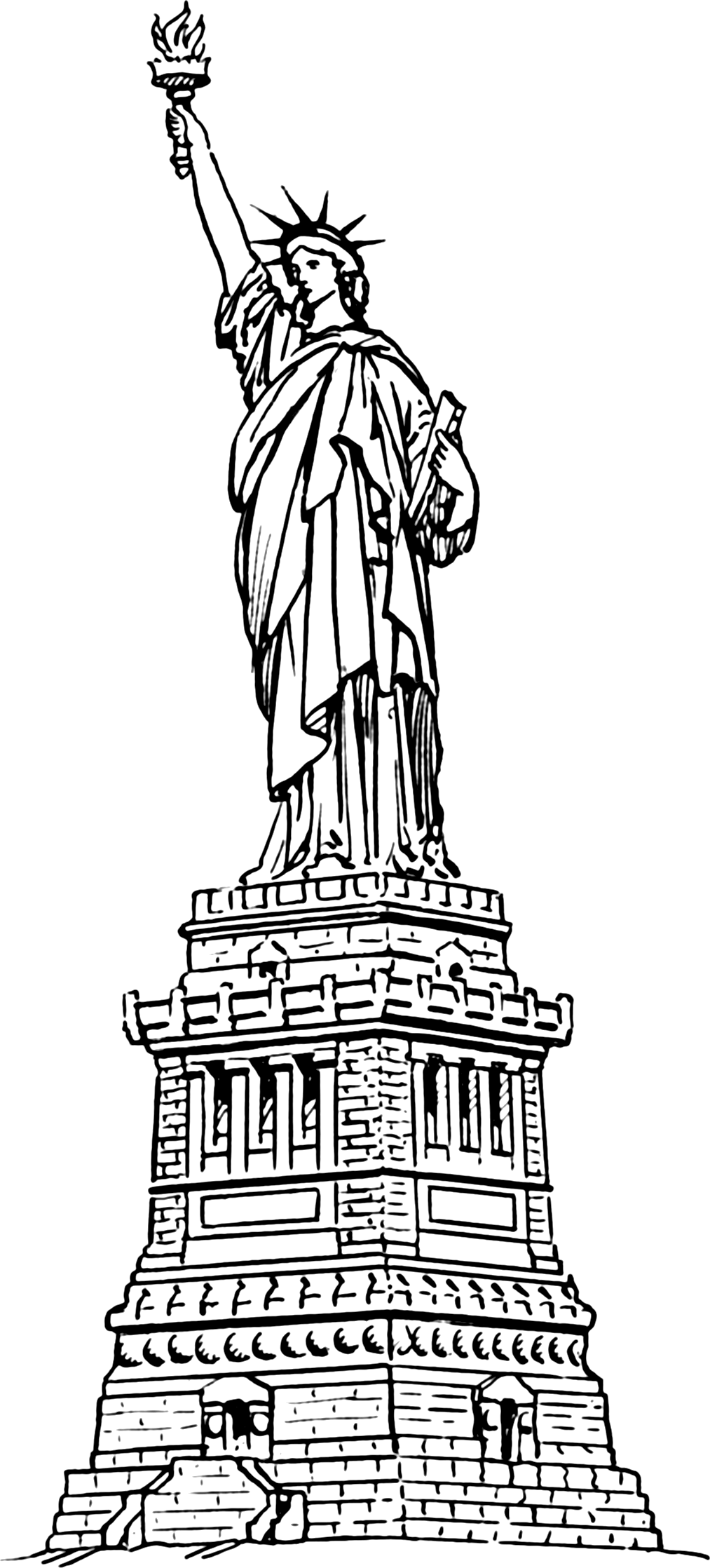 Statue Of Liberty Drawing Outline Cliparts co