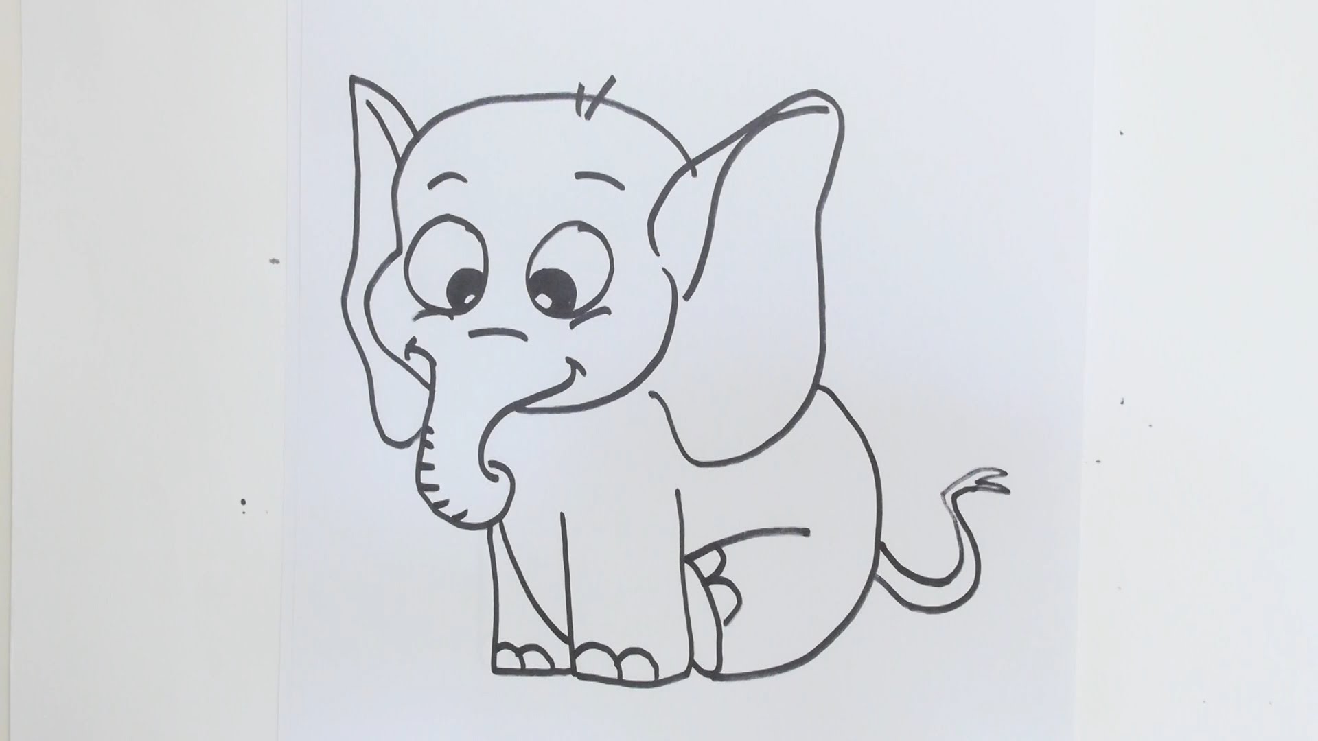 Simple Cartoon Elephant - Cliparts.co