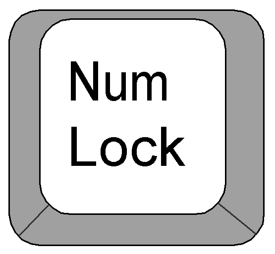 Clipart: Computer Keyboard keys - Num Lock key