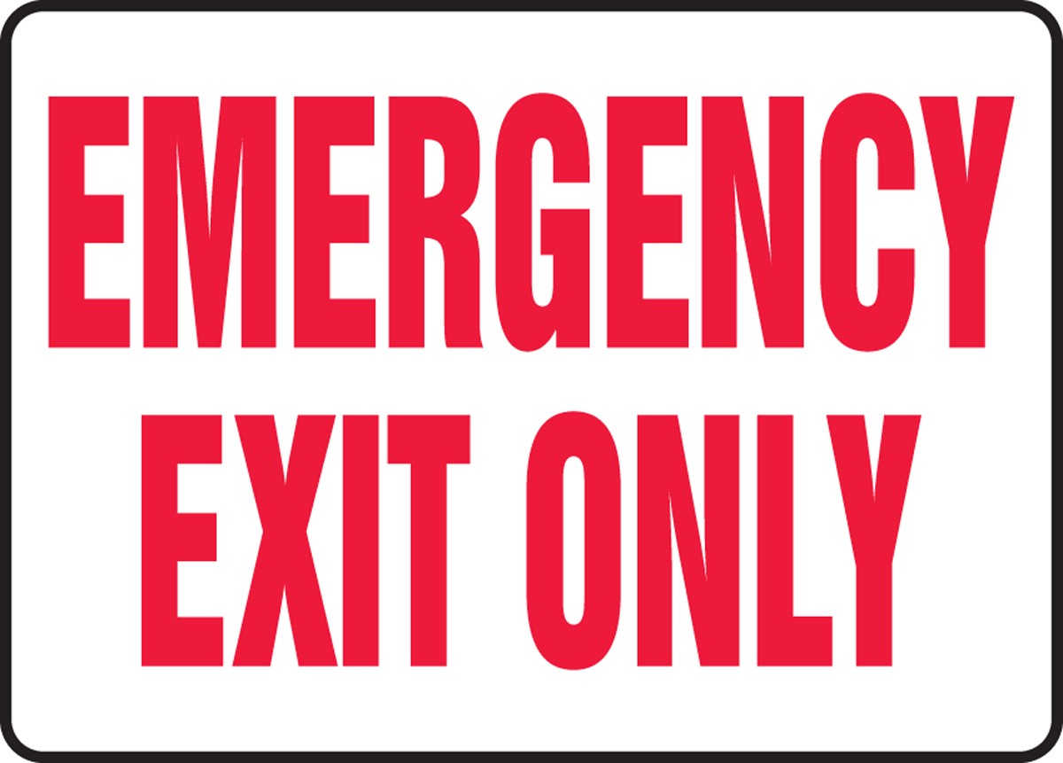 Emergency Exit Only Sign MEXT03 - First Aid and Safety Supplies