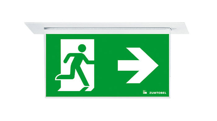 Surface mounted emergency light / LED / with exit sign - ONLITE ...