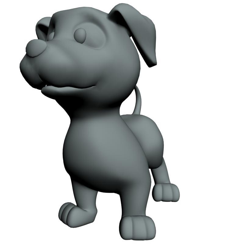 Cartoon Little Dog RIGGED 3D Model Game ready rigged .max .obj ...