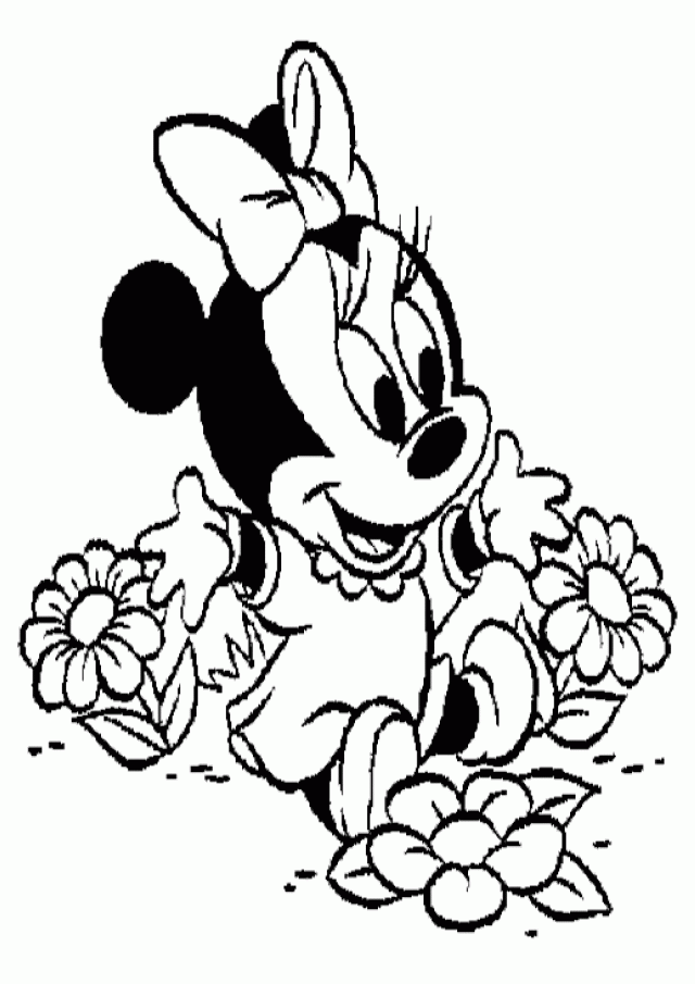 Baby Minnie Mouse Clip Art Black And White | Clipart Panda - Free ...
