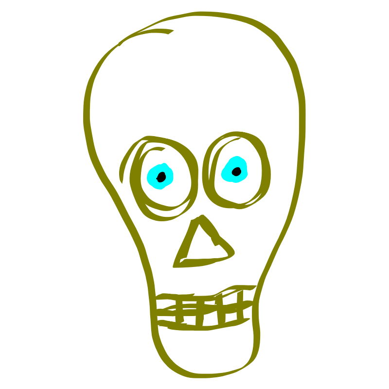 Clipart - skull, calavera
