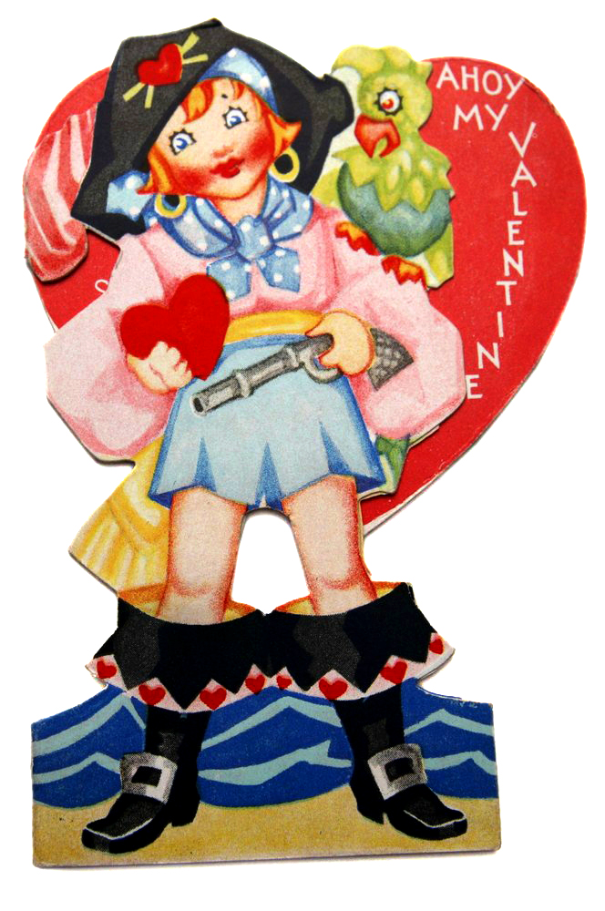 Kiwi's Angels: Vintage Valentine Illustrated Parrot Postcards