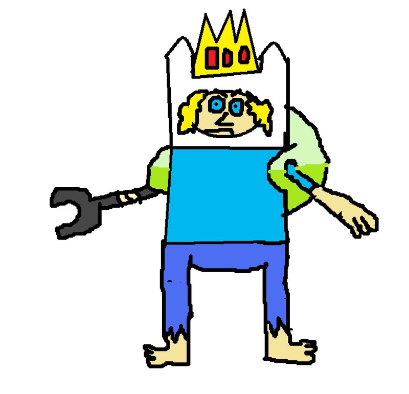Farmworld Finn wearing king ice's crown by Gumball2349 on deviantART