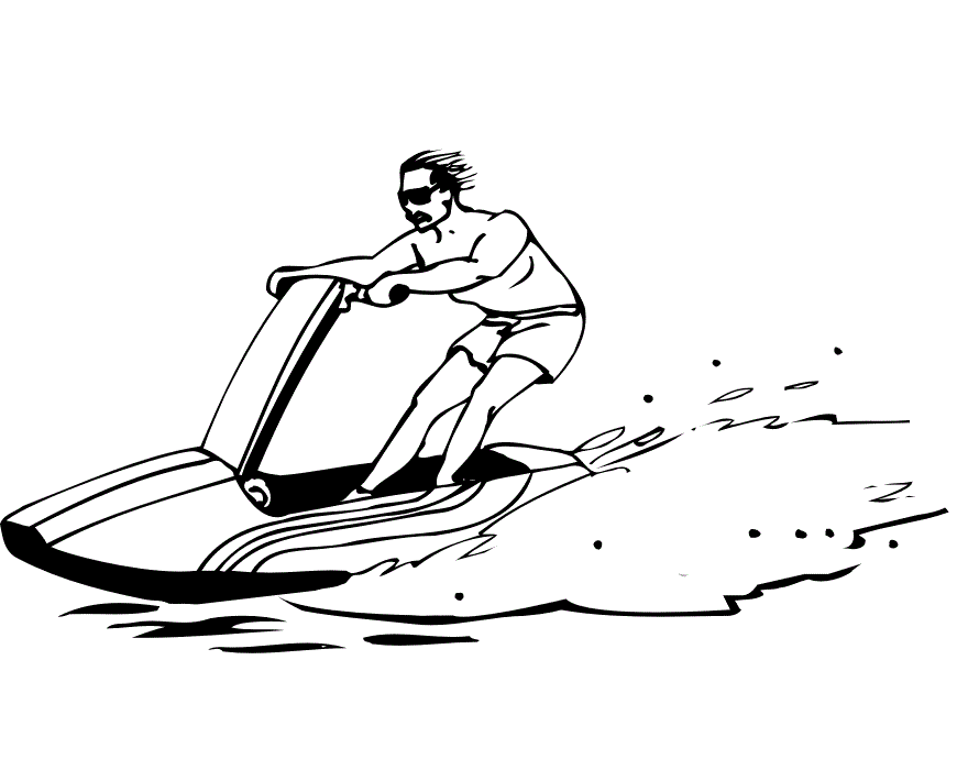 2014 motor boat jet ski coloring pages for kids - Coloring Point