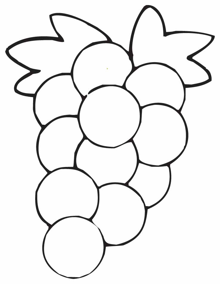 Yummy grapes coloring page | Download Free Yummy grapes coloring ...