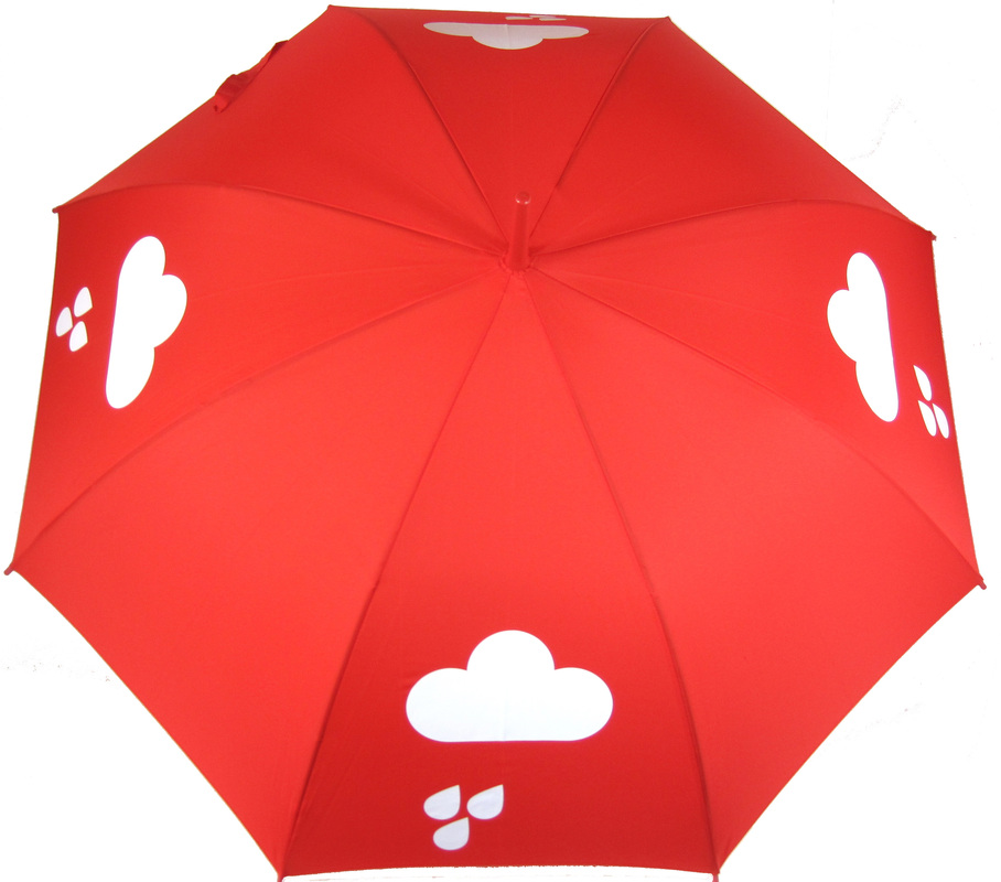 Adult Red Rain Cloud Umbrella - Everyday Umbrella