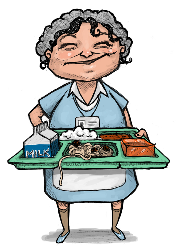 KTA Lunch Lady illustration on Behance