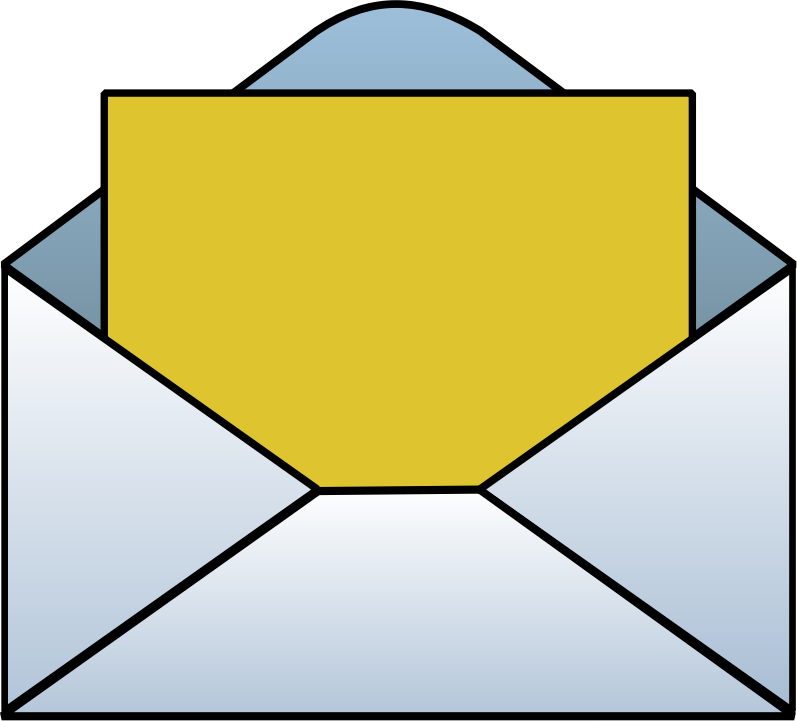 folded paper for envelope clipart