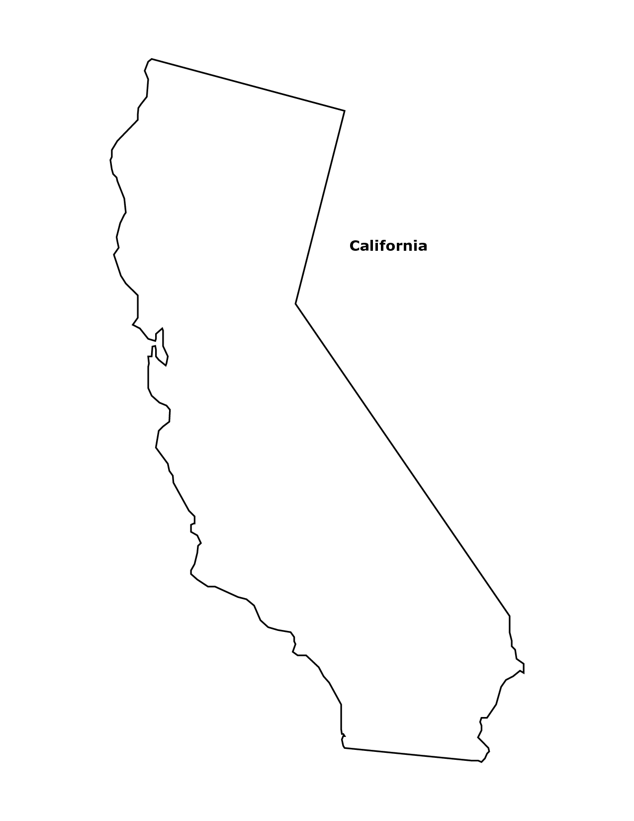 California Map Outline Images & Pictures - Becuo