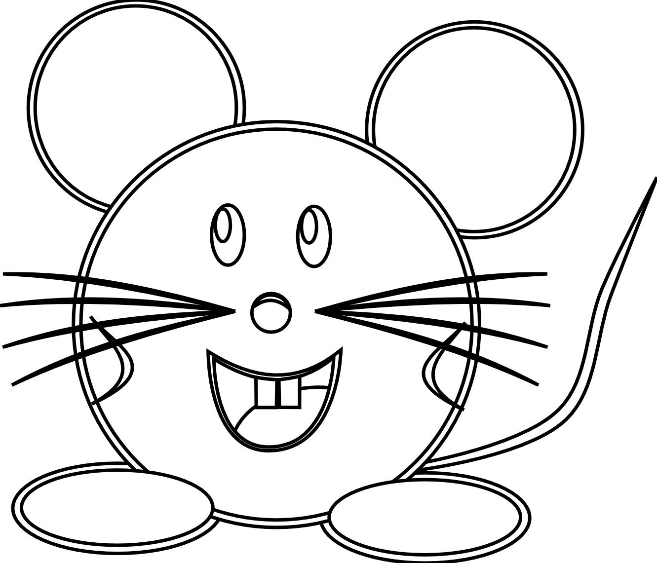 mouse clipart black and white - photo #22