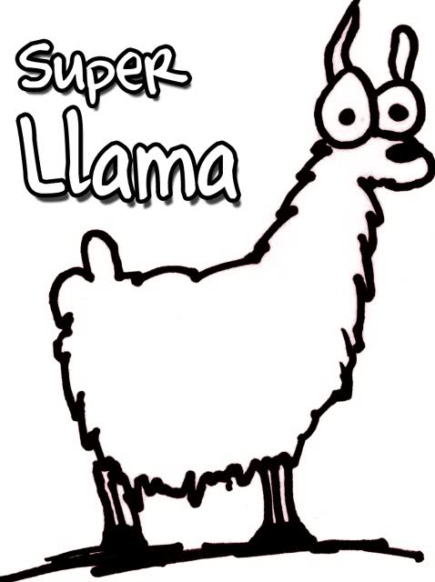 Llama Outline - ClipArt Best