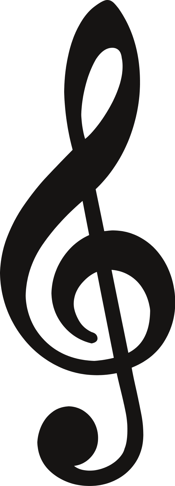 Treble Clef Music Symbol - vector Clip Art