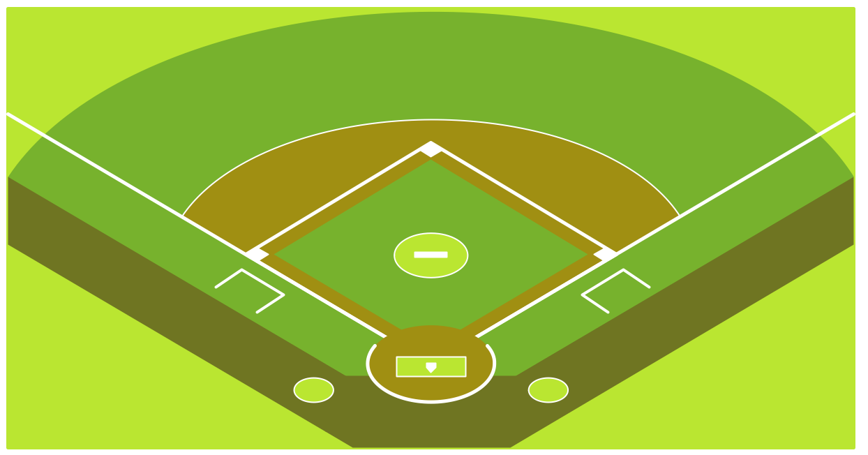 Baseball Solution. ConceptDraw.com | Baseball Diagram – Colored ...