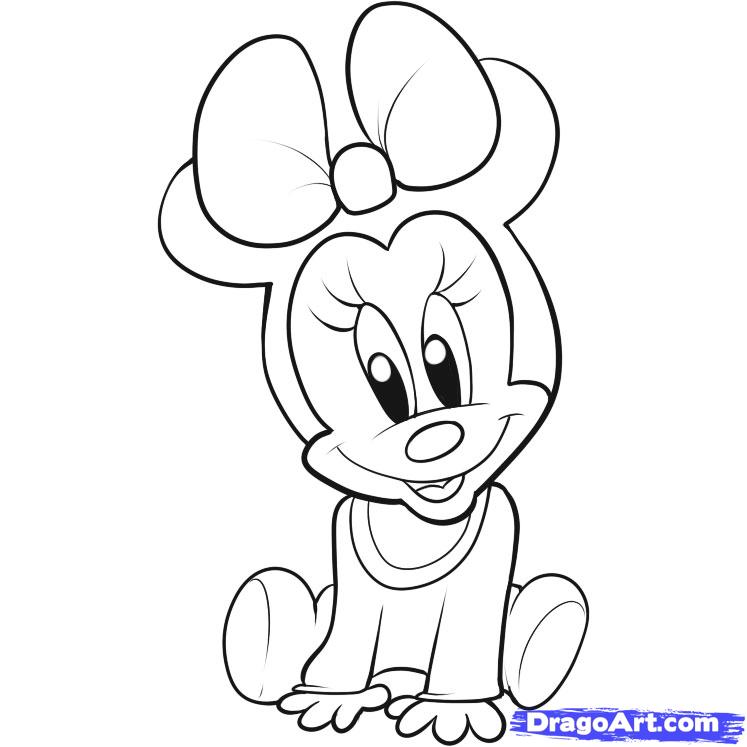 Minnie Mouse To Draw | Coloring Pages