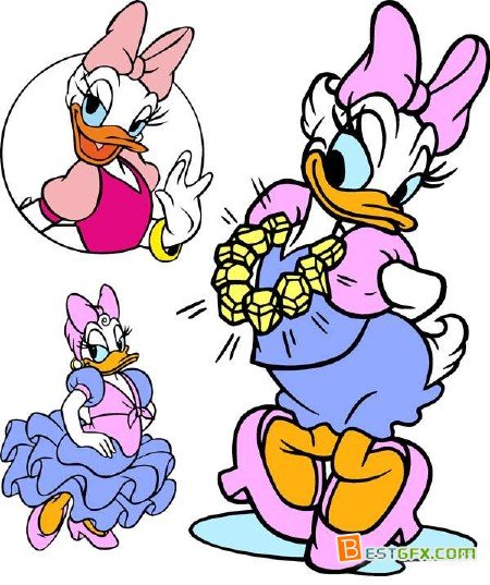 Daisy Duck (Donald Duck's girlfriend) - vector clipart » Free ...