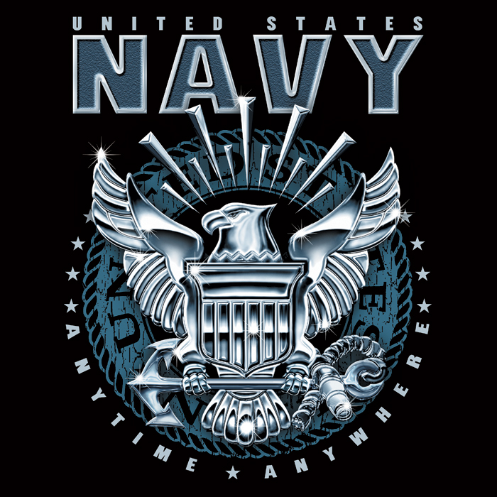 Black - UNITED STATES NAVY T-Shirt w/US Navy Logo - Army Navy Store