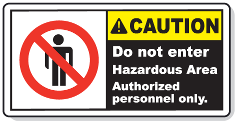 Hazardous Area Do Not Enter Label by SafetySign.com - J6617