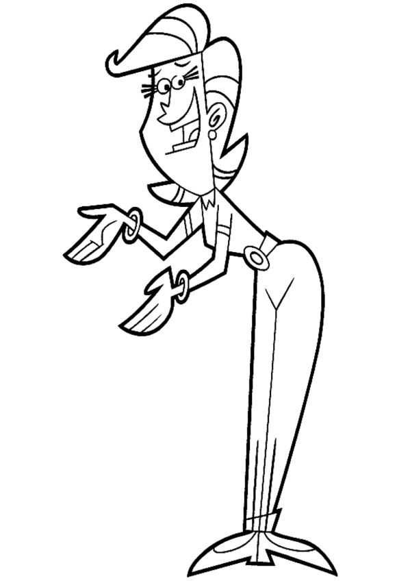 Timmy's Mom Fairy Odd Parents Cartoon Coloring Pages - Cartoon ...