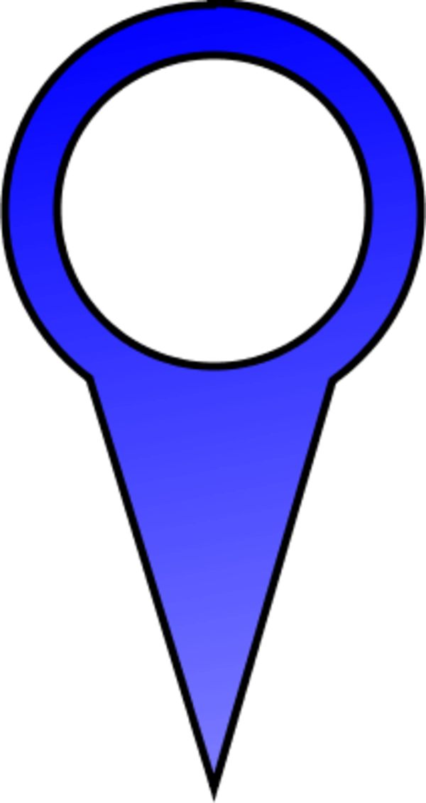 Blue Map Pin - vector Clip Art
