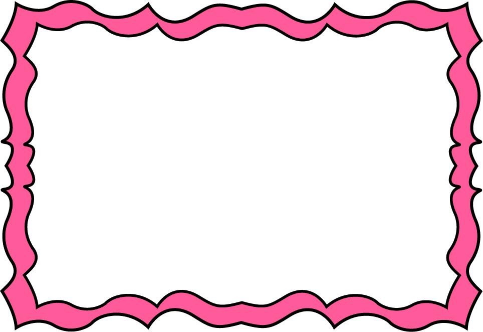 Pink Squiggly Frame - Free Clip Art Frames